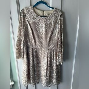 Eliza J dress / Mauve and cream